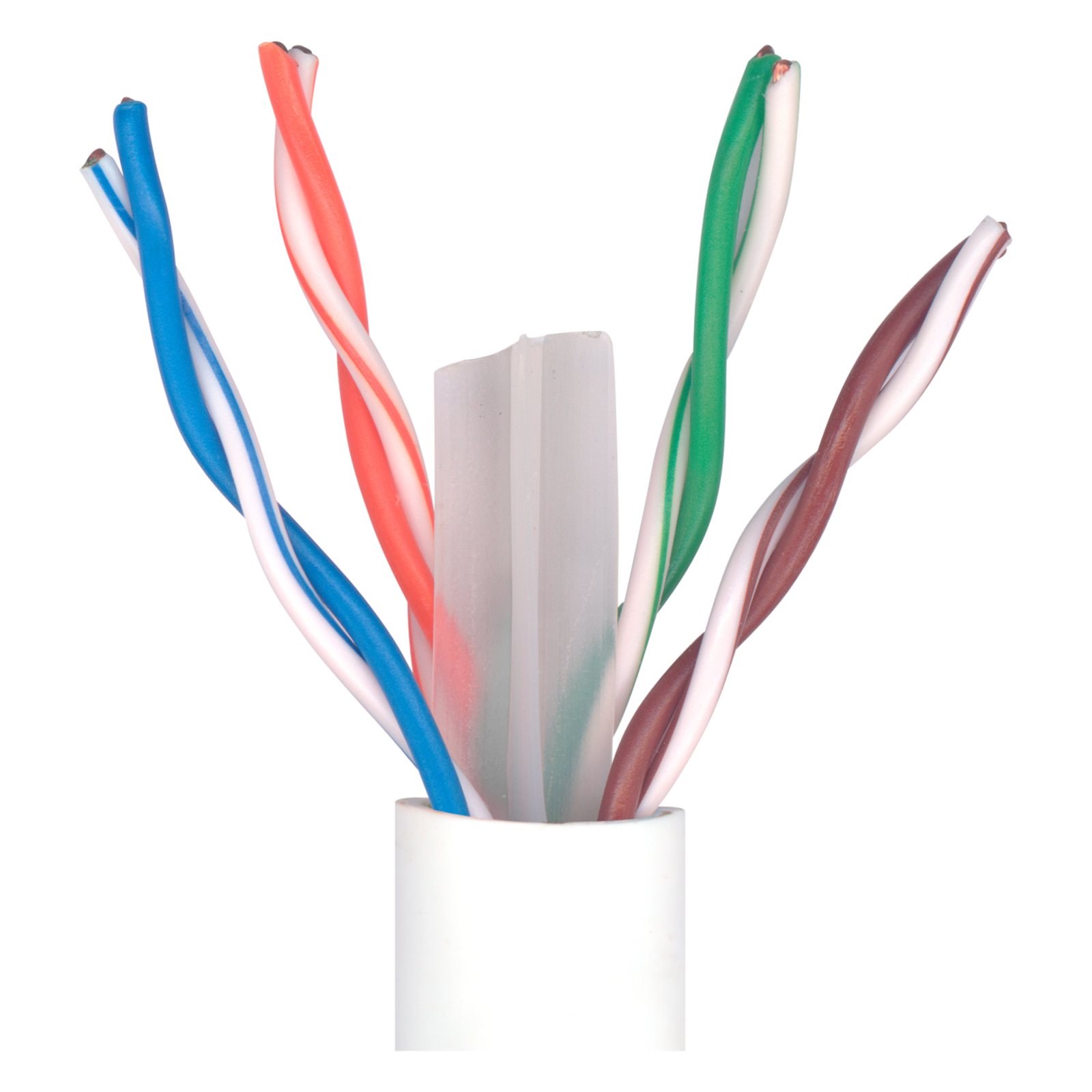 Cable category 6 U/UTP 4 pairs PVC Euroclass Eca 305 meters white