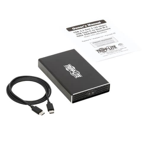 USB-C to Dual M.2 SATA SSD/HDD Enclosure Adapter – USB 3.1 Gen 2